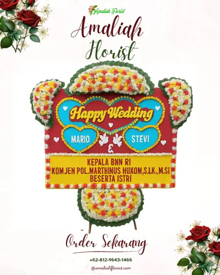 Papan Bunga Pernikahan Watusomo